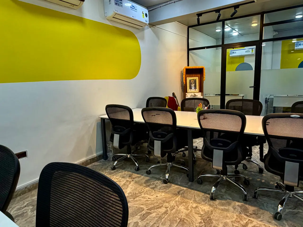 A bright seating corner inside Arspace